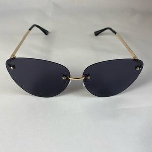 Cat Eye Sunglasses Black and Gold